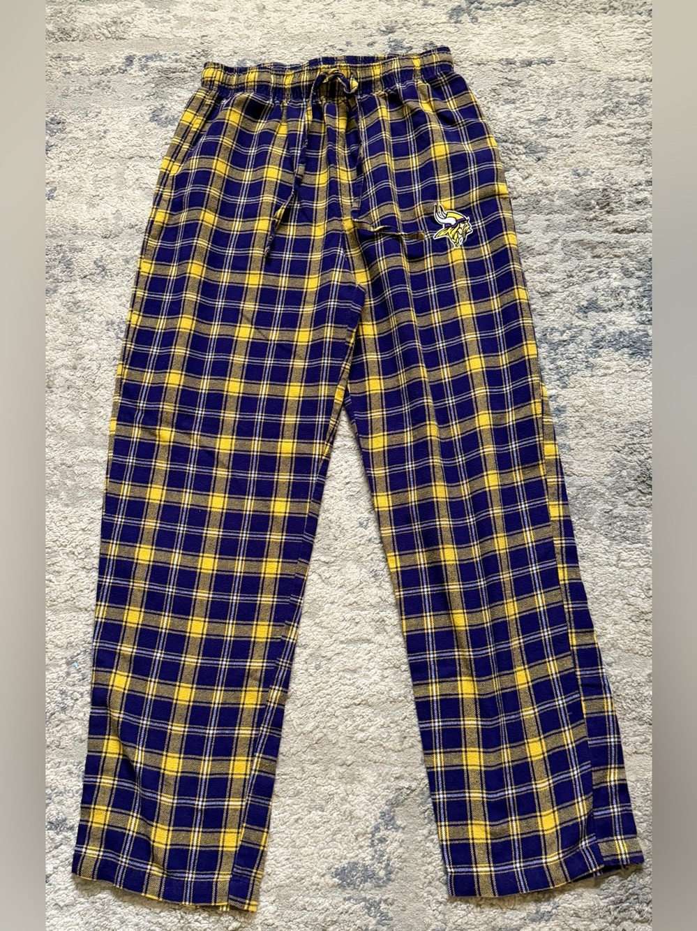 NFL Team Apparel Minnesota Vikings Plaid Flannel Lounge Pajama Pants Adult Small